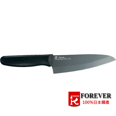 100%日本製造FOREVER 櫻系列 滑性陶瓷刀16CM-黑