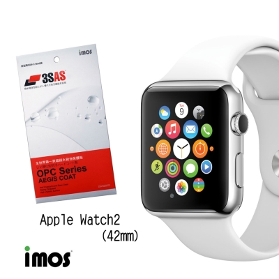 imos Apple Watch 42mm第二代 超抗撥水疏水疏油效果保護貼-兩入