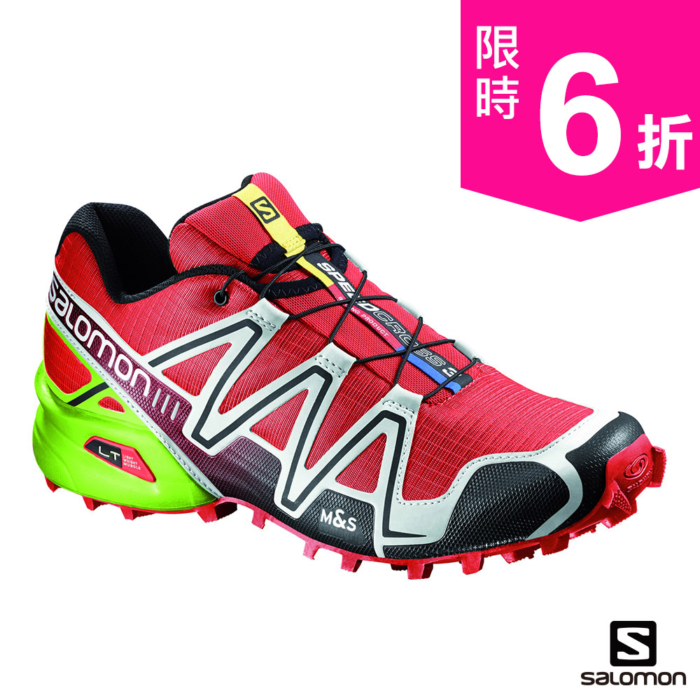 Salomon 野跑鞋 男 SPEEDCROSS 3 紅/灰綠