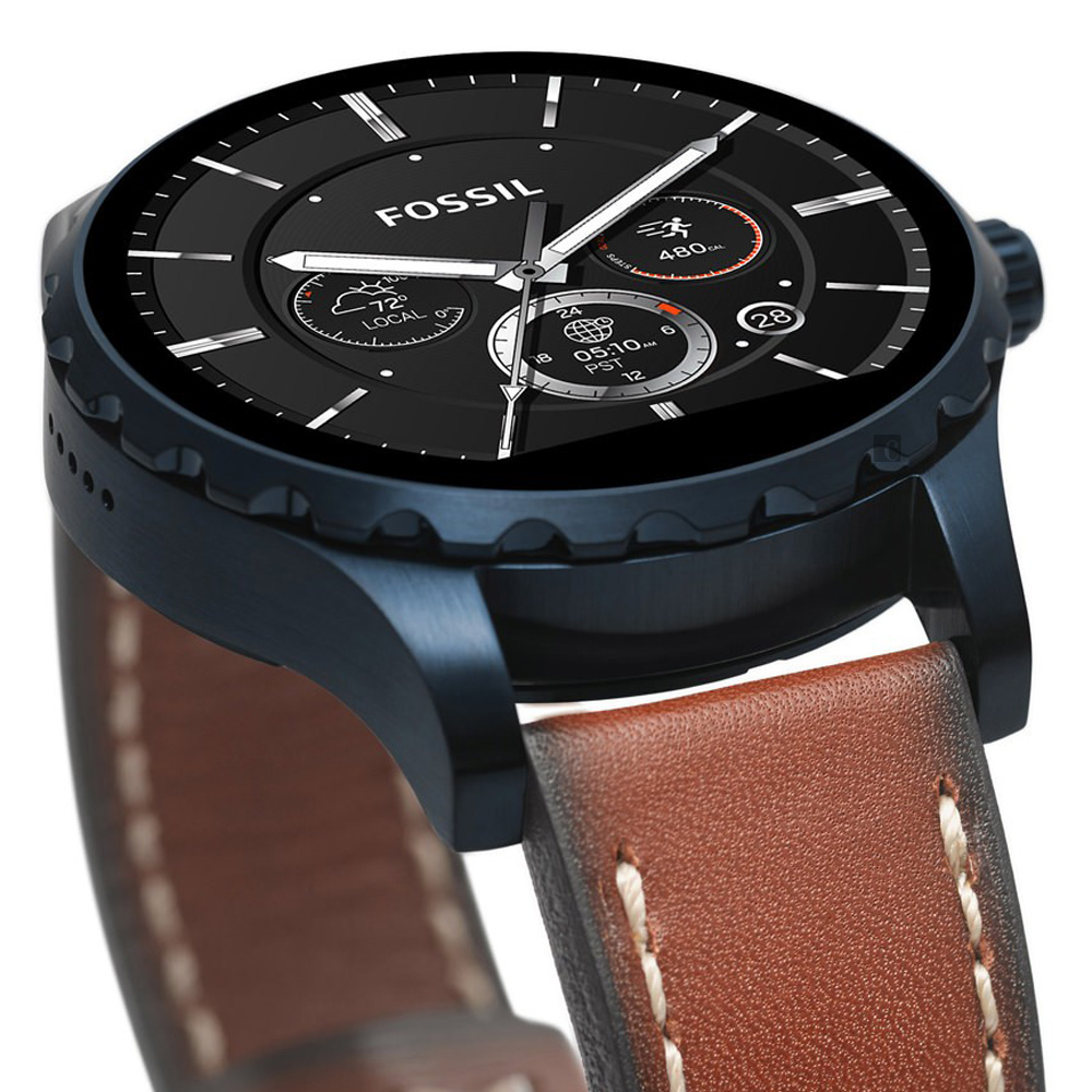 FOSSIL Q MARSHAL 系列觸控智慧型腕錶-黑/45mm | Yahoo奇摩購物中心