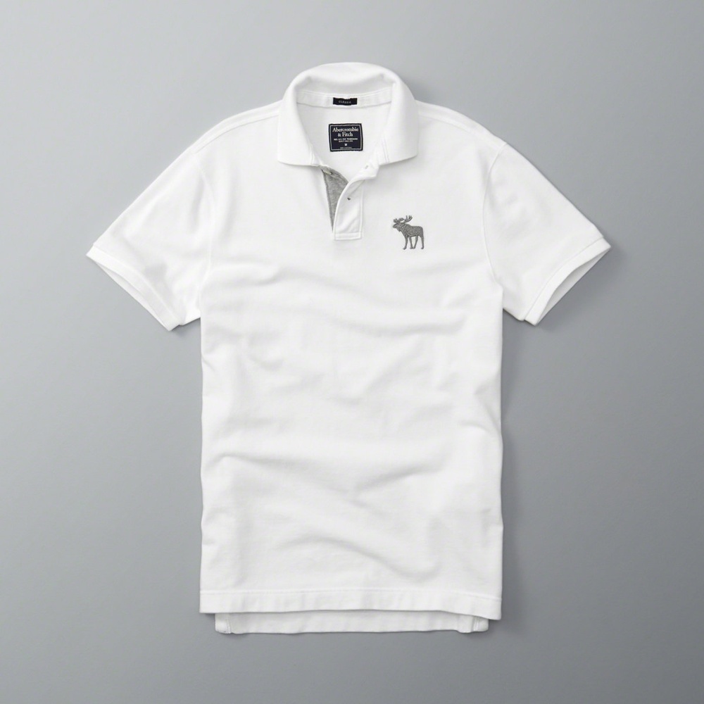 AF a&f Abercrombie & Fitch 短袖 POLO 白色 182