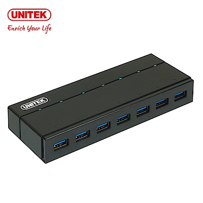 UNITEK 優越者7埠USB3.0開關式集線器