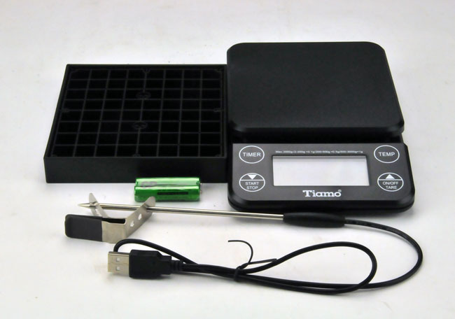 Tiamo KS-9005專業計時感控電子秤2KG橘光版-4色(HK0519)