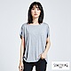SOMETHING 柔美造型袖寬鬆T恤-女-灰色 product thumbnail 1