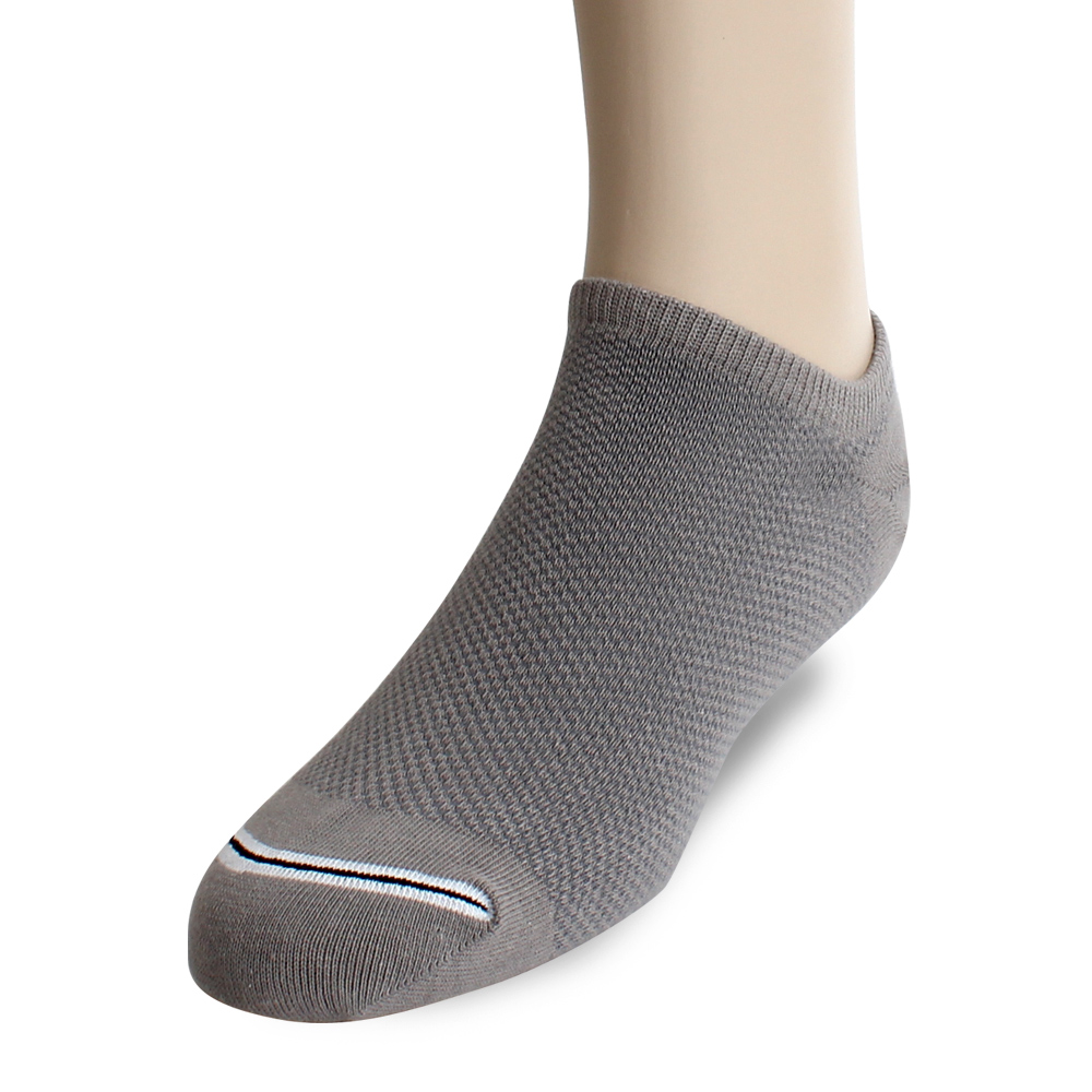 裕發 90°直角不滑落透氣網孔隱形襪(25~28cm)3入-淺灰