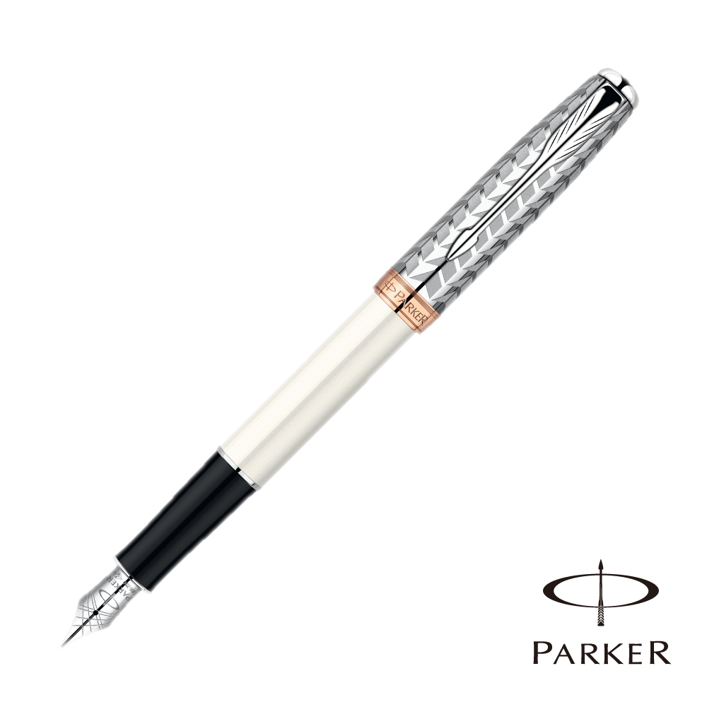 PARKER 派克 SONNET 商籟 高尚系列 羽絨白夾 鋼筆