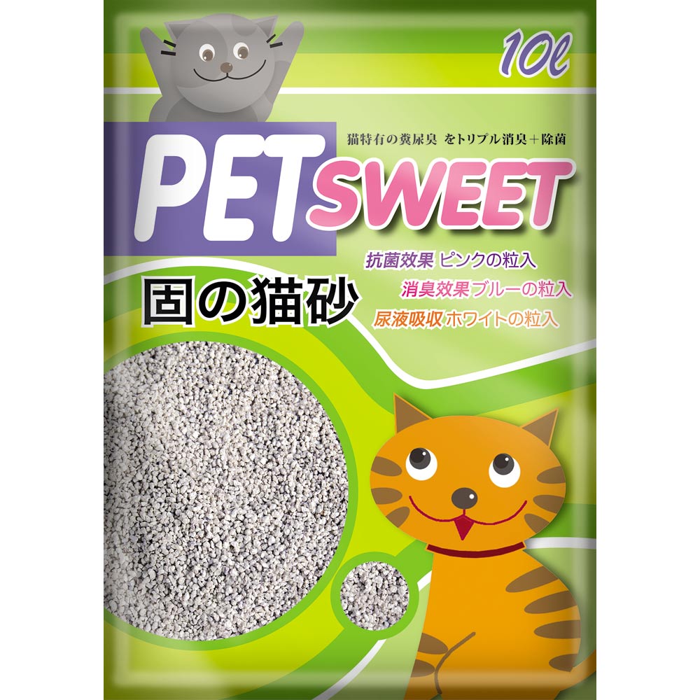 Pet Sweet 加菲貓貓砂 細砂 10L X 3包