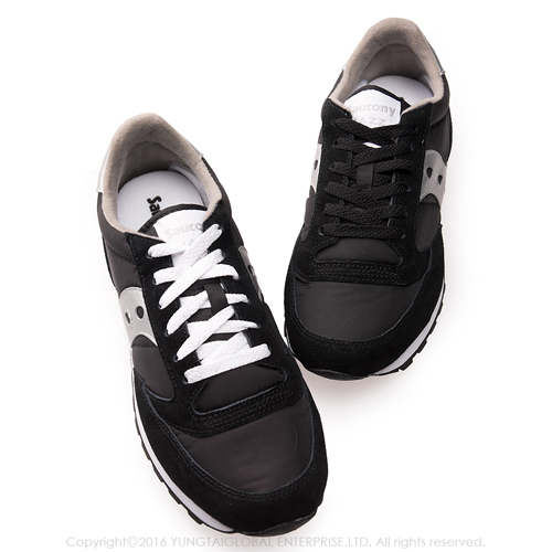 (男) 美國 SAUCONY 經典時尚休閒輕量慢跑球鞋-黑銀