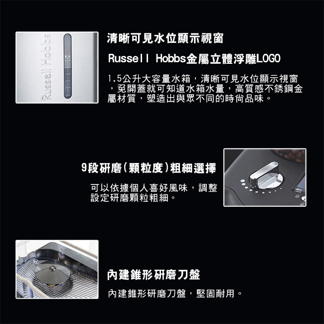 Russell Hobbs 英國羅素 全自動研磨咖啡機 20060-56TW