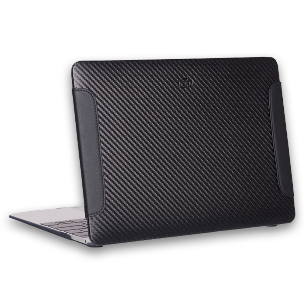 ion 皮革飾邊輕量仿碳纖維New MacBook 12吋保護殼