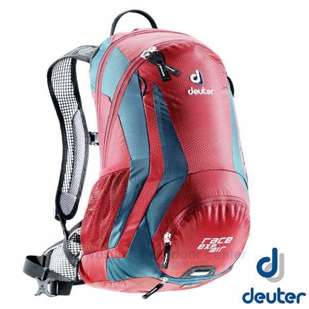 【德國 Deuter】新款 Race EXP 12+3L 網架式自行車背包_漿果紅/深藍