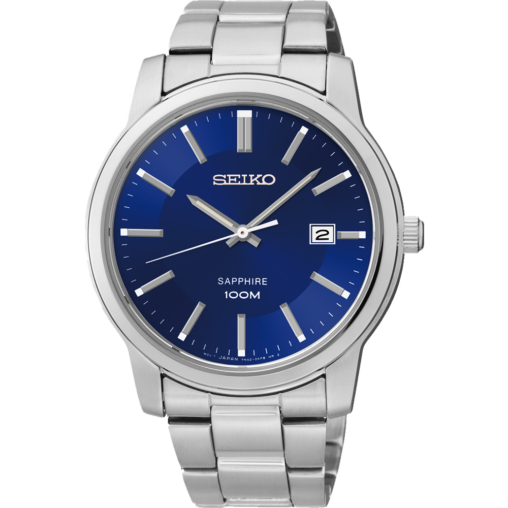 SEIKO CS 都會爵士時尚腕錶(SGEH03P1)-藍x銀/40mm