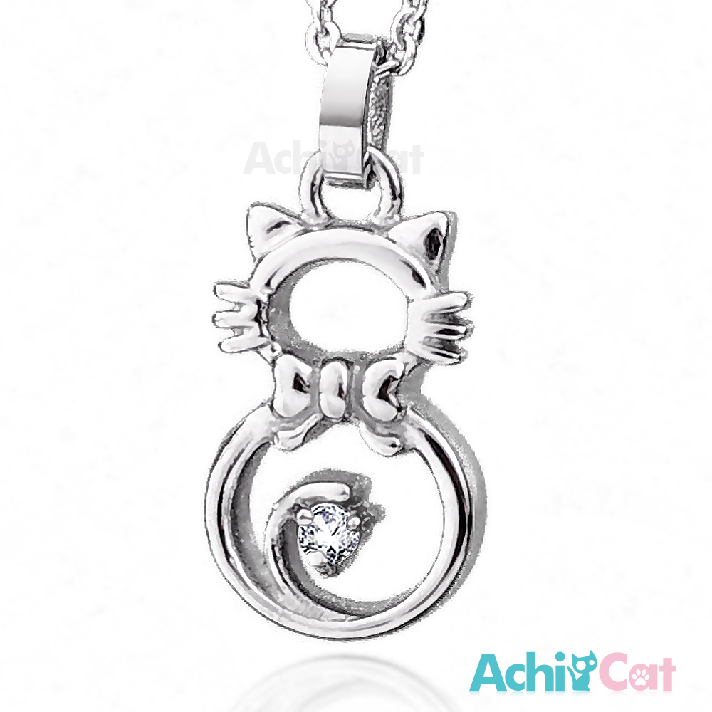 AchiCat 珠寶白鋼項鍊 甜蜜小貓