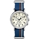 TIMEX 天美時冷光Weekender Chrono系列計時腕錶-米x藍帆布/40mm product thumbnail 1