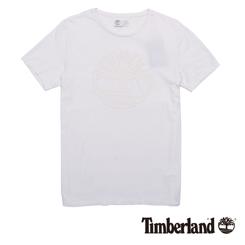 Timberland 白色貼布繡大樹LOGO短袖T恤