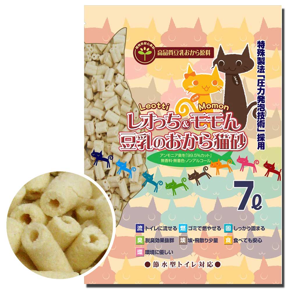 Leotti&Momon日本豆乳豆腐貓砂、單孔、7L、3包
