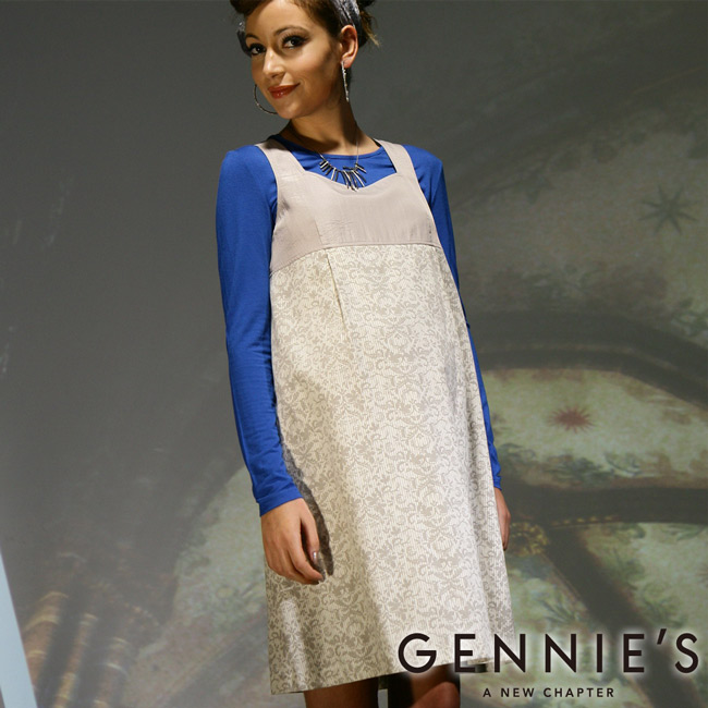 Gennie’s奇妮– 氣質古典花紋孕婦背心洋裝(C2W08)