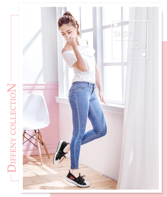 DN 帥氣街頭 雙色真皮拼接彈性布休閒鞋-黑