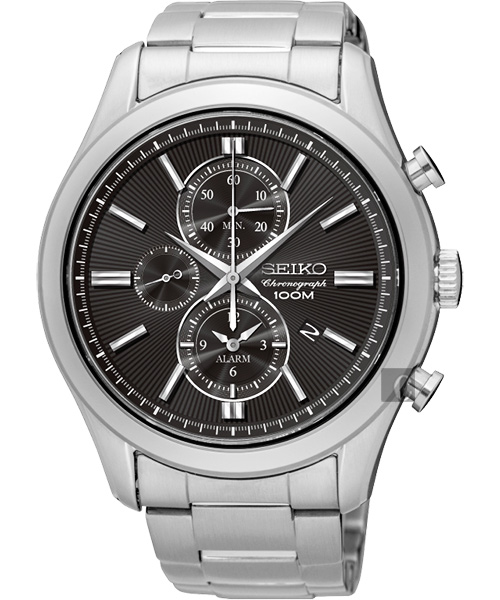 SEIKO精工 CS 紳士品味計時腕錶(SNAF67P1)-黑/43mm