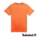 Timberland 男款焦橙色素面LOGO刺繡短袖T恤 product thumbnail 1