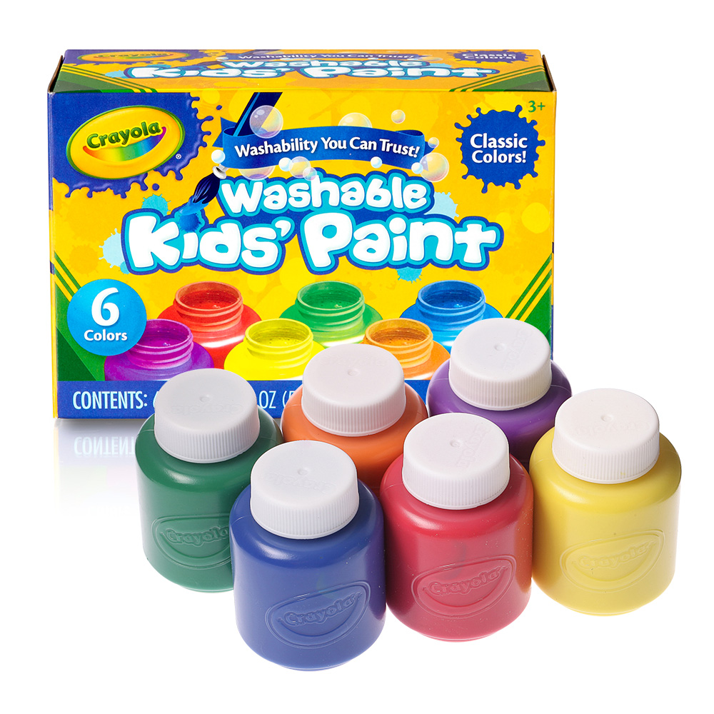 美國 Crayola繪兒樂 可水洗兒童顏料2OZ 6色(3Y+)