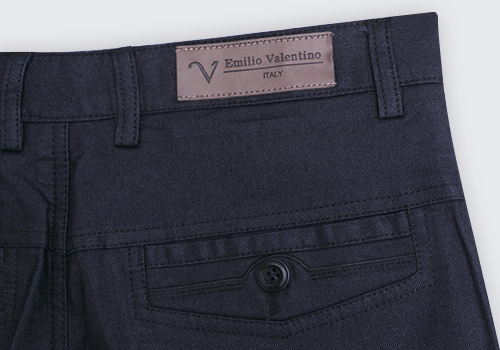 Emilio Valentino 范倫提諾經典仿牛仔休閒褲-灰藍