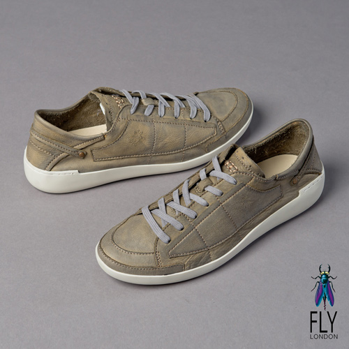 Fly London(男) 哲學之思 手染自然色系綁帶休閒鞋 - 石灰