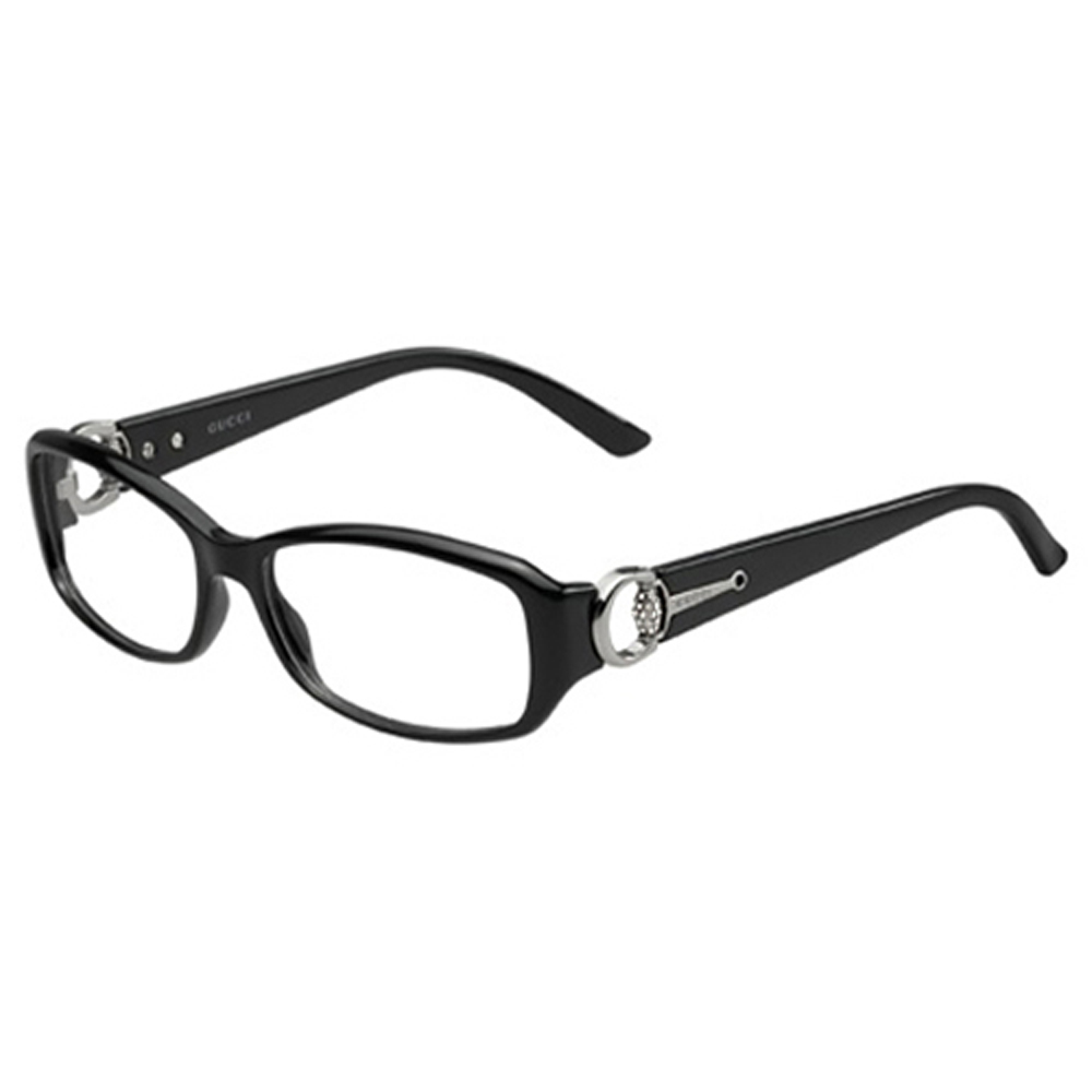 GUCCI-時尚光學眼鏡 (黑色／琥珀色／透明色)