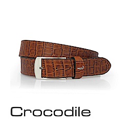 Crocodile 經典鱷魚壓紋休閒皮帶 0102-20182