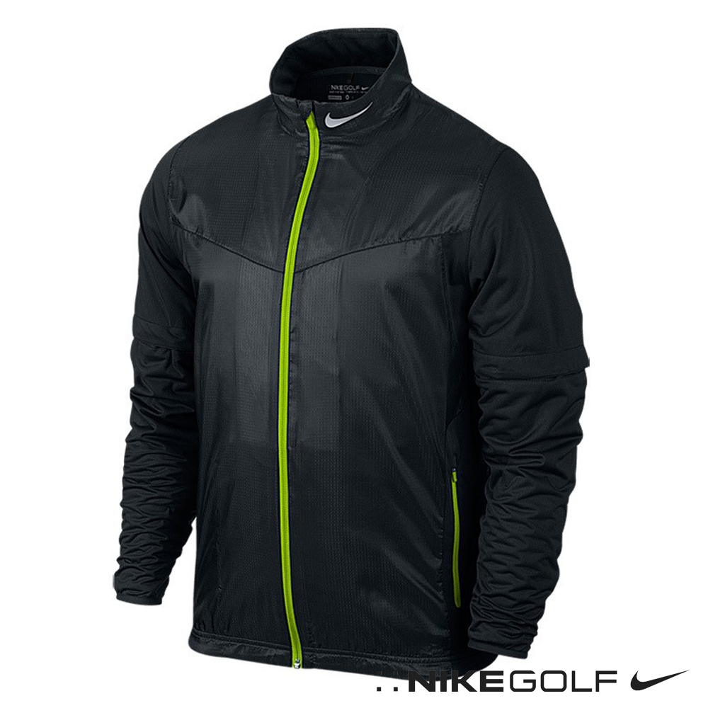 NIKE GOLF 抗水防風可拆式外套-黑639985-010