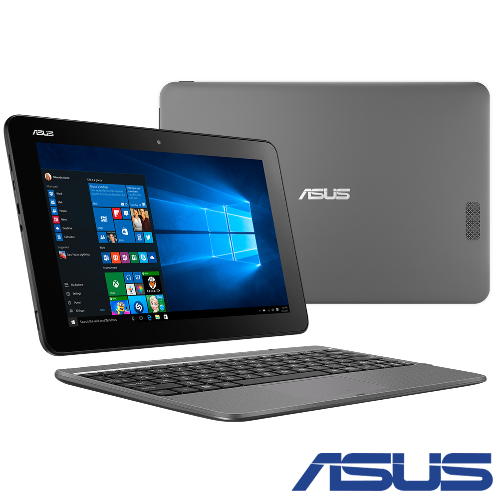 ASUS T101 10吋四核平板筆電(x5-Z8350/64G/2G/1.08kg/灰)