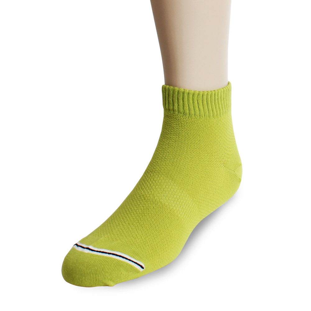 裕發 90°直角不滑落透氣網孔船型襪(20~24cm)3入-青綠