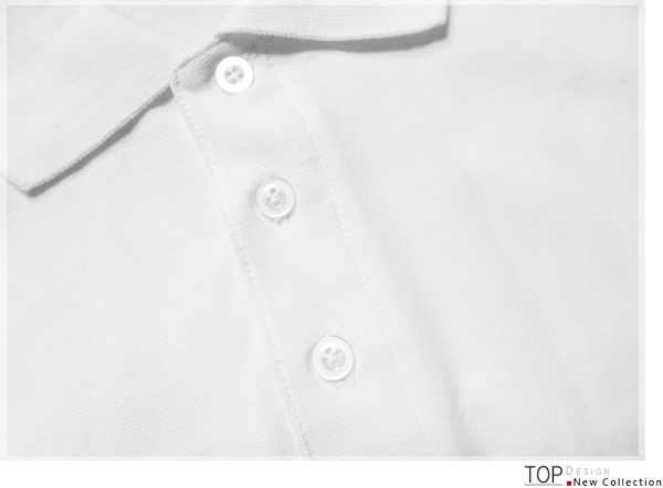 Dreamming 美式素面網眼短袖POLO衫-白色/桃紅色(二色)