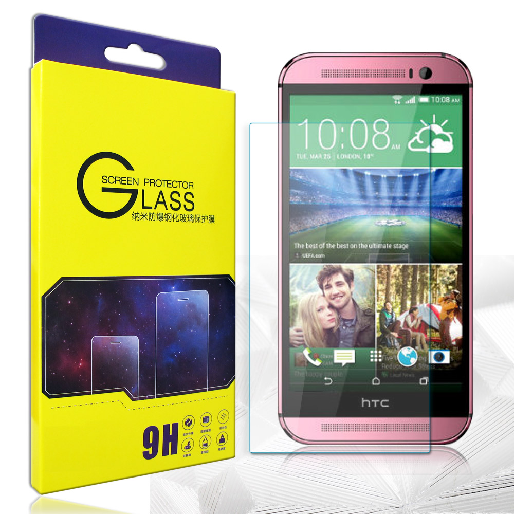 GLA HTC One M8 疏水疏油9H鋼化玻璃膜(0.26mm)