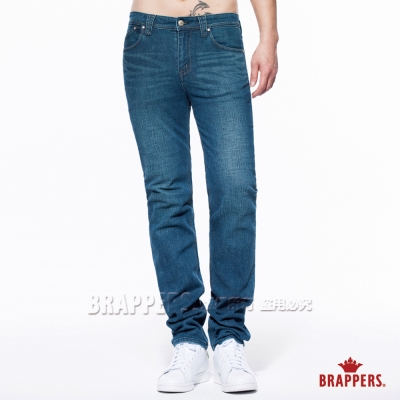 BRAPPERS 男款 HM中腰系列 男用中腰彈性直筒褲-藍綠