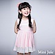 Mini Jule 童裝-洋裝 小白花拼接布蕾絲綁帶無袖洋裝(粉) product thumbnail 2