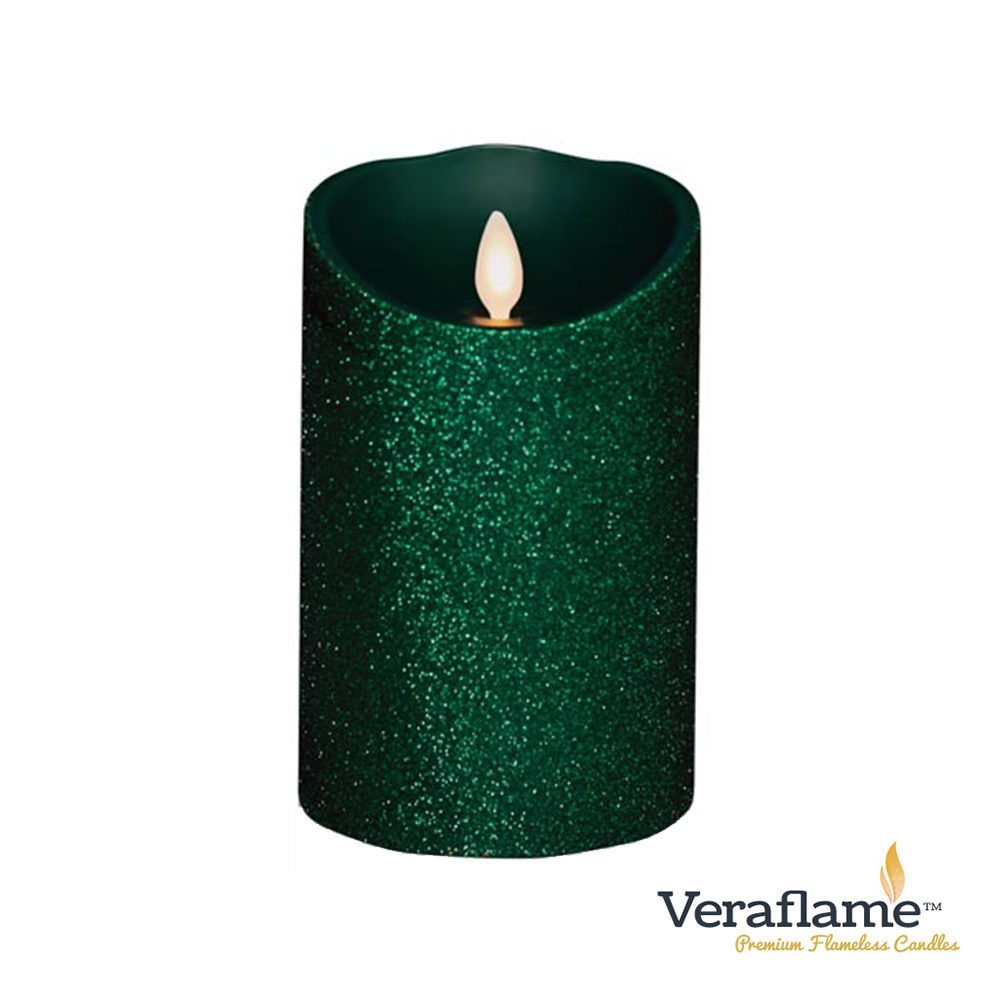 Veraflame 擬真火焰搖擺蠟燭-森林綠蔥