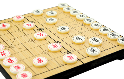 星羅棋布 折疊收納式磁性象棋棋盤組