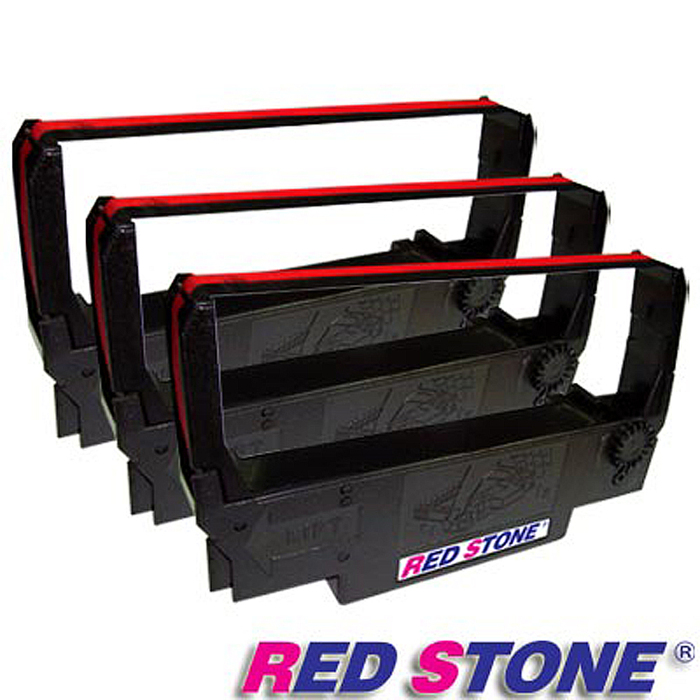 RED STONE for EPSON ERC30/ERC34/ERC38黑紅色帶(3入)