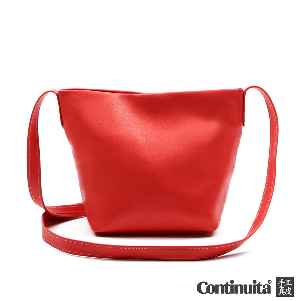 【Continuita 真皮屋】台灣手工真皮包 MIT 輕便口袋包-紅色