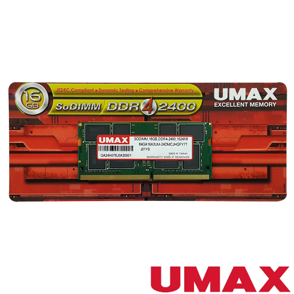 UMAX DDR4-2400 4GB筆記型記憶體 product image 1