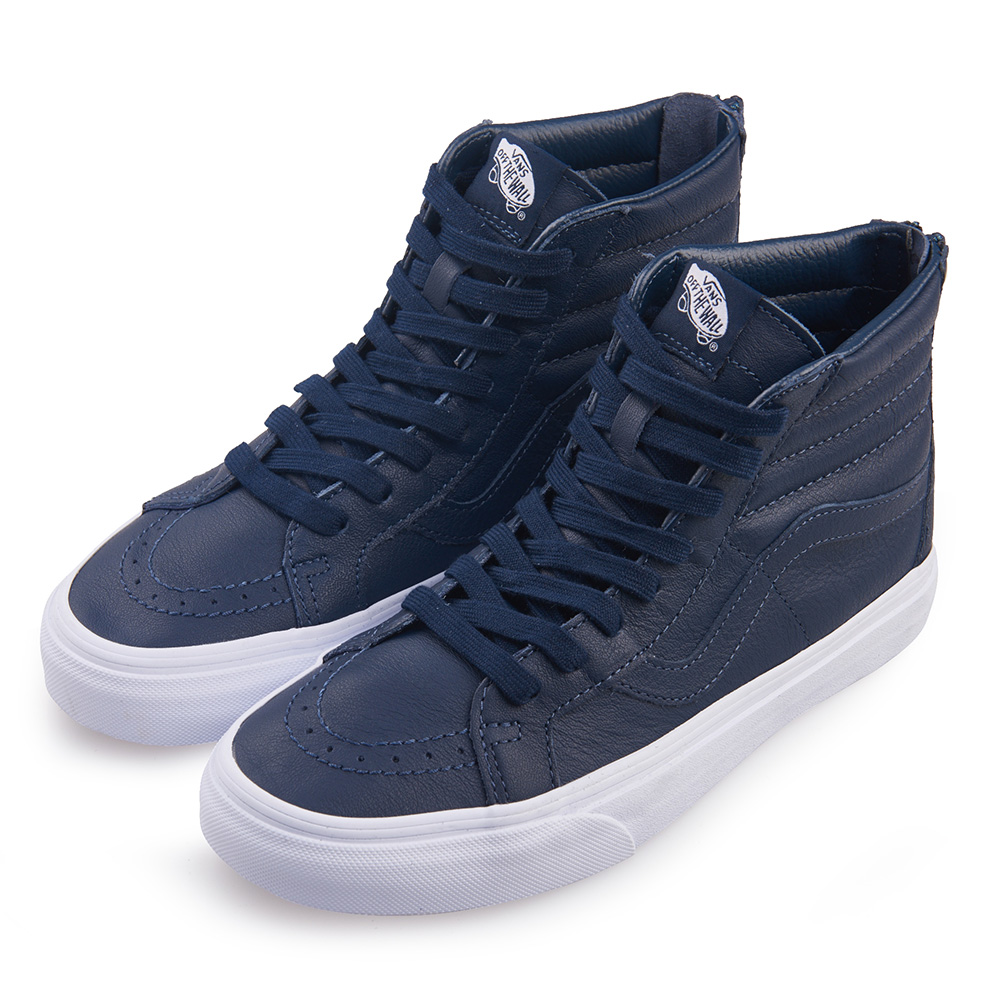 (男)VANS SK8-Hi 經典皮革高筒休閒鞋*藍色VN0004KYII8