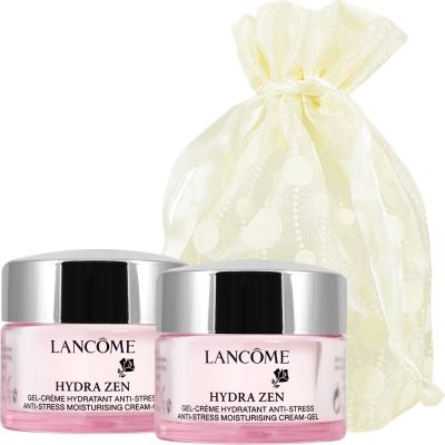 LANCOME 蘭蔻 超水妍舒緩保濕水凝霜(15ml)2入旅行袋組