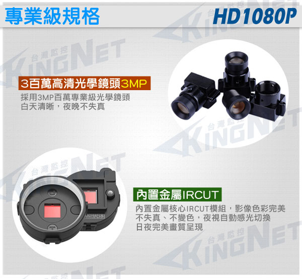 【kingNet】高解析 AHD HD 1080P 微奈米陣列燈 室內吸頂半球 另有白色