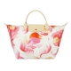 LONGCHAMP SPLASH水花圖案棉質帆布短提把手提包(中/紅) product thumbnail 1