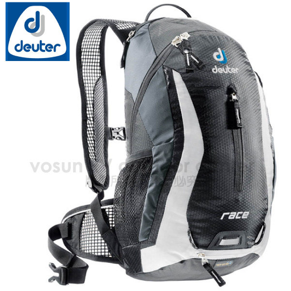 【德國 Deuter】Race 10L 超輕型自行車背包/登山背包_黑/白