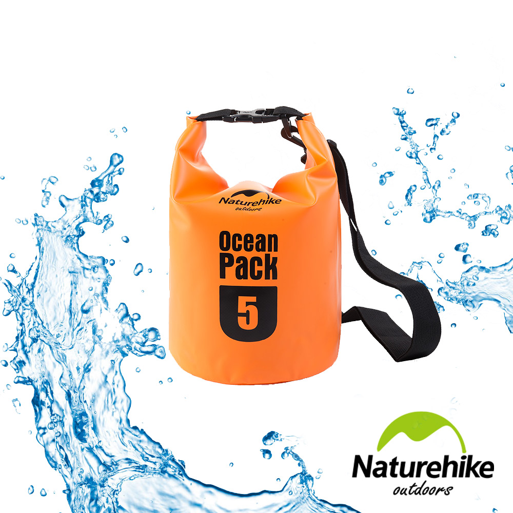 Naturehike  500D戶外超輕量防水袋 收納袋 漂流袋5L 橙色