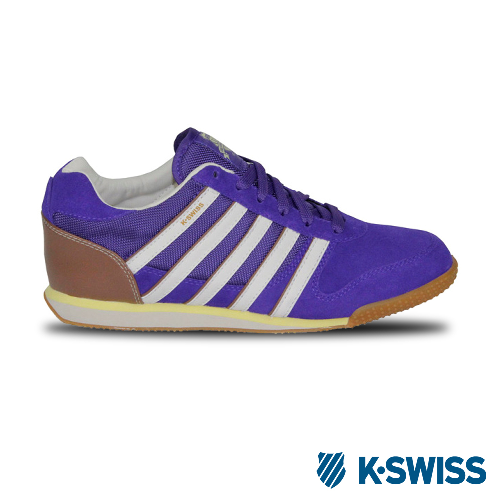 K-Swiss Whitburn SP T復古慢跑鞋-女-白/紫