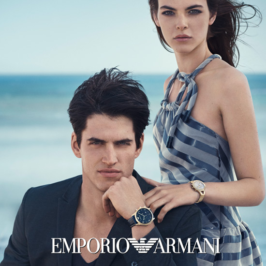 Emporio Armani Dress 亞曼尼經典腕錶-白x黑/43mm