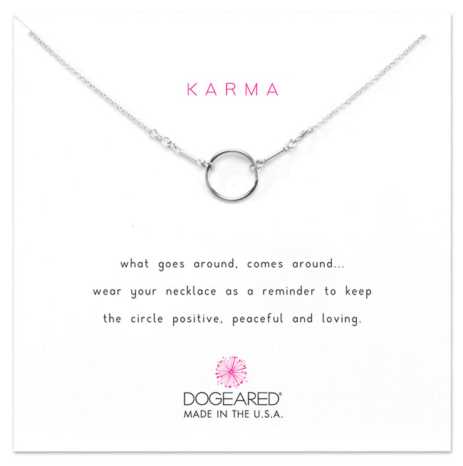 Dogeared 許願銀項鍊 經典圓滿優雅銀圈 Karma Necklace 附原廠禮盒